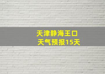 天津静海王口天气预报15天