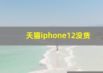 天猫iphone12没货