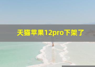 天猫苹果12pro下架了