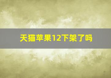 天猫苹果12下架了吗