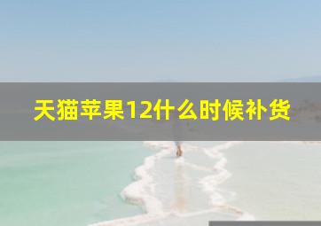 天猫苹果12什么时候补货