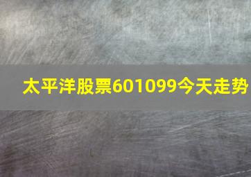 太平洋股票601099今天走势