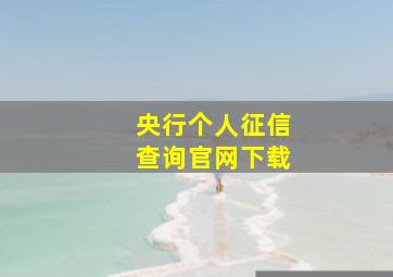 央行个人征信查询官网下载