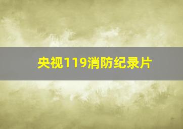 央视119消防纪录片