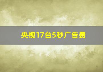 央视17台5秒广告费