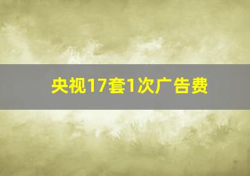 央视17套1次广告费