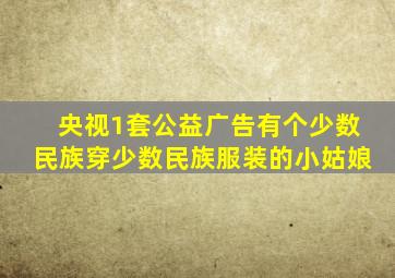 央视1套公益广告有个少数民族穿少数民族服装的小姑娘