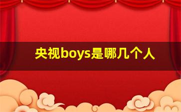 央视boys是哪几个人