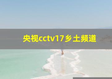 央视cctv17乡土频道