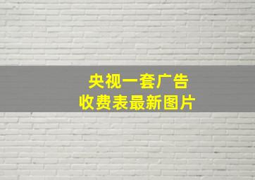 央视一套广告收费表最新图片