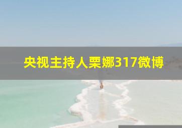 央视主持人栗娜317微博