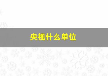 央视什么单位