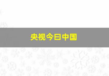 央视今曰中国