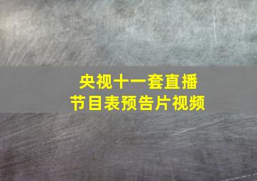 央视十一套直播节目表预告片视频