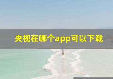 央视在哪个app可以下载