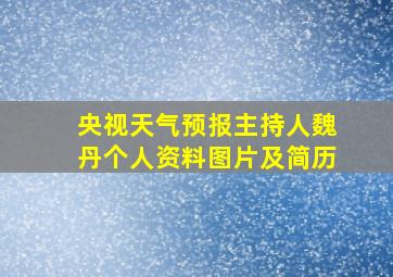 央视天气预报主持人魏丹个人资料图片及简历