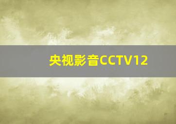 央视影音CCTV12