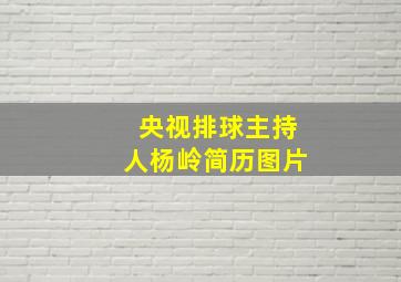 央视排球主持人杨岭简历图片