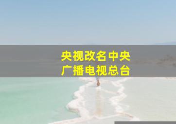 央视改名中央广播电视总台