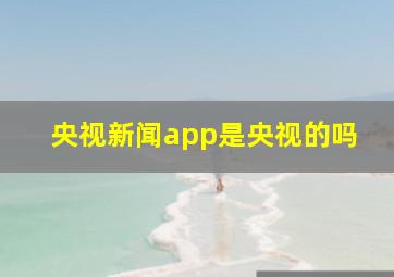 央视新闻app是央视的吗