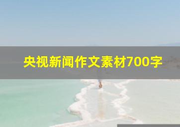 央视新闻作文素材700字