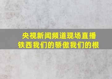 央视新闻频道现场直播铁西我们的骄傲我们的根