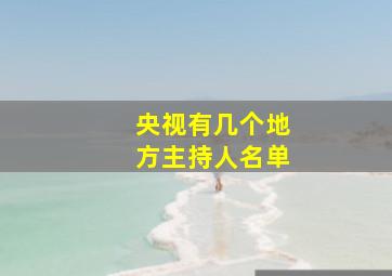 央视有几个地方主持人名单