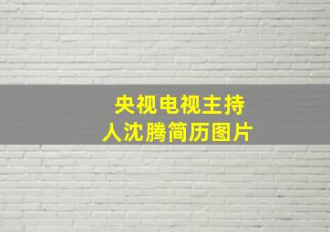 央视电视主持人沈腾简历图片