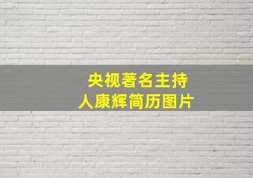 央视著名主持人康辉简历图片