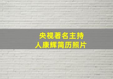 央视著名主持人康辉简历照片