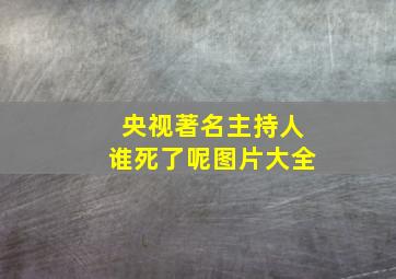 央视著名主持人谁死了呢图片大全