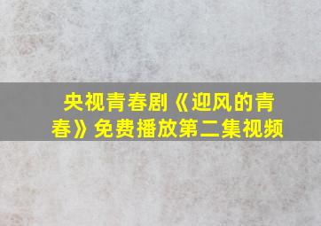 央视青春剧《迎风的青春》免费播放第二集视频