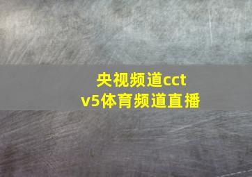 央视频道cctv5体育频道直播