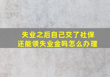 失业之后自己交了社保还能领失业金吗怎么办理