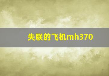 失联的飞机mh370