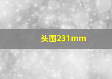 头围231mm