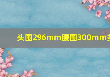 头围296mm腹围300mm多重