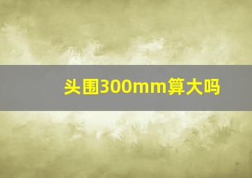 头围300mm算大吗