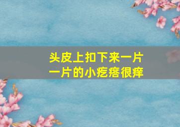 头皮上扣下来一片一片的小疙瘩很痒