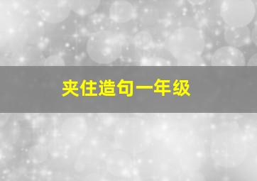 夹住造句一年级