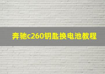 奔驰c260钥匙换电池教程