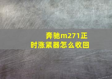 奔驰m271正时涨紧器怎么收回