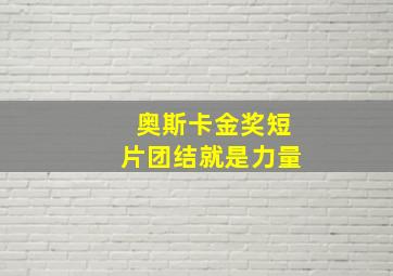 奥斯卡金奖短片团结就是力量