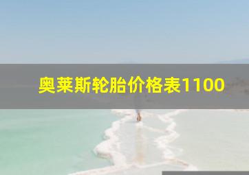 奥莱斯轮胎价格表1100