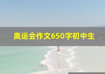 奥运会作文650字初中生