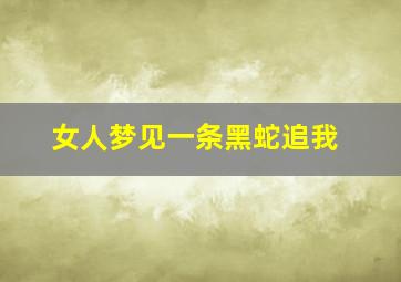 女人梦见一条黑蛇追我