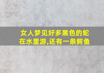 女人梦见好多黑色的蛇在水里游,还有一条鳄鱼