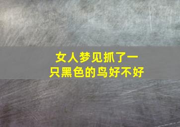 女人梦见抓了一只黑色的鸟好不好