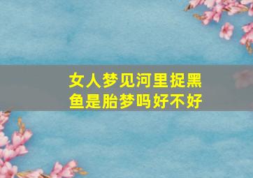 女人梦见河里捉黑鱼是胎梦吗好不好