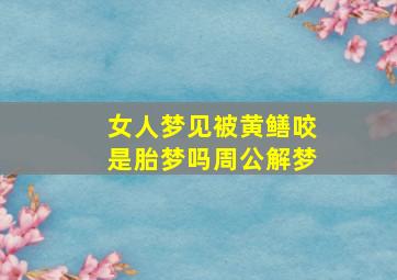 女人梦见被黄鳝咬是胎梦吗周公解梦